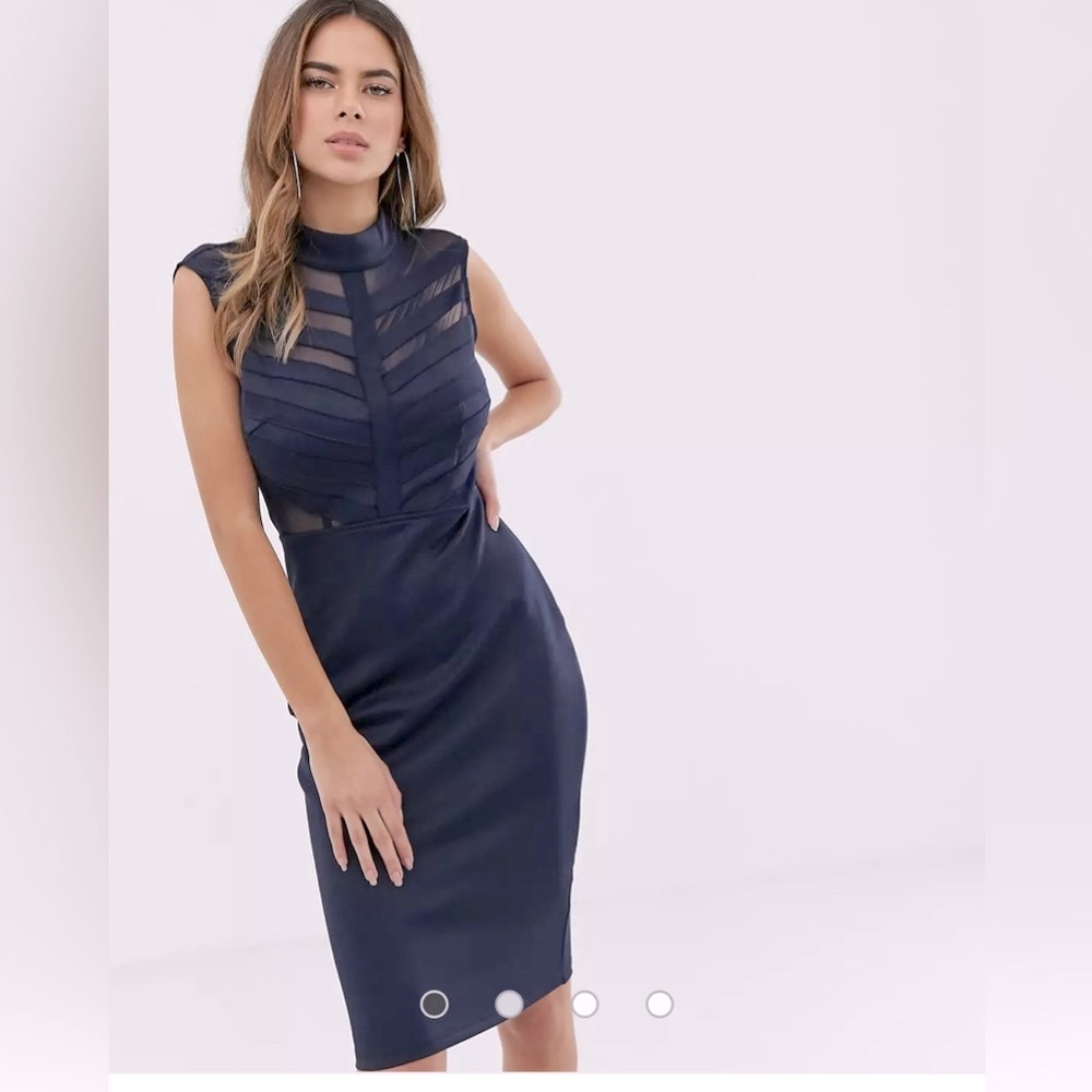 AX Paris high neck midi dress Navy US size 4